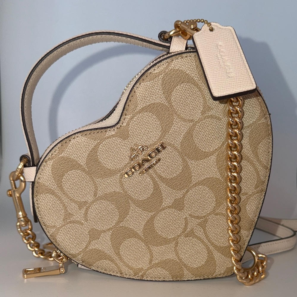 Coach Signature Logo Heart Crossbody Bag